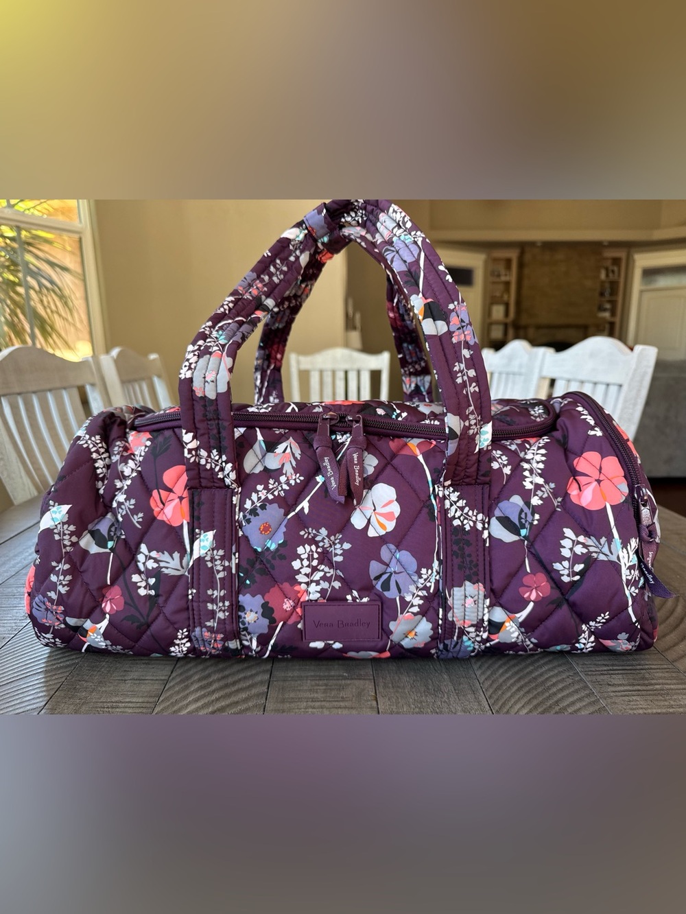 Vera Bradley Ultralight Active Pressed Flowers Duffel Bag/Carry-On Bag